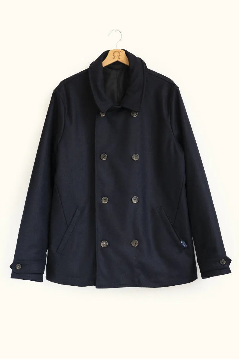 Achab Recycled Wool Peacoat