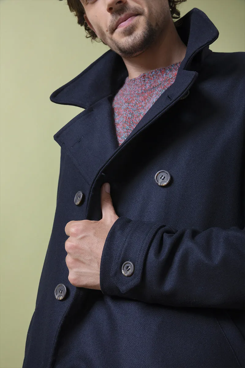 Achab Recycled Wool Peacoat