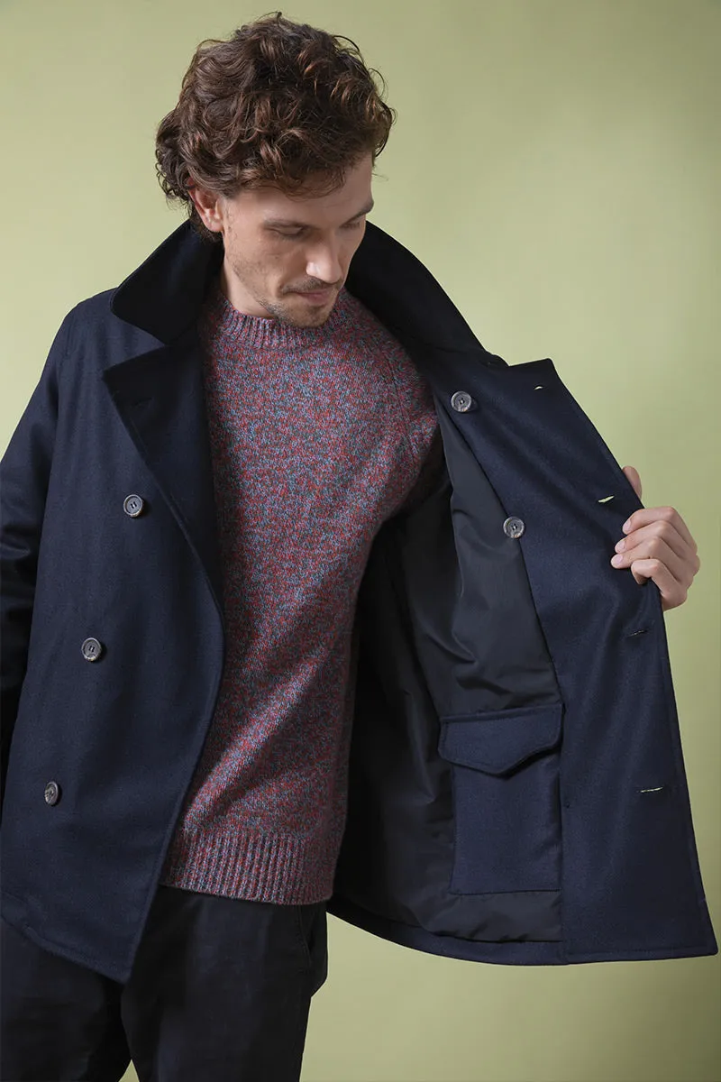 Achab Recycled Wool Peacoat