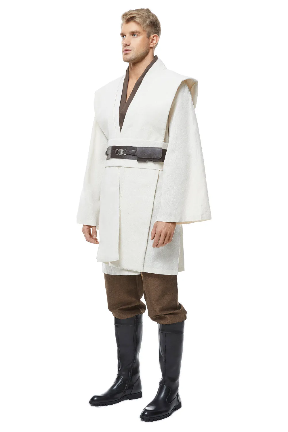 Adult Obi Wan Kenobi Jedi Robe Tunic Cosplay Costume Halloween Suit