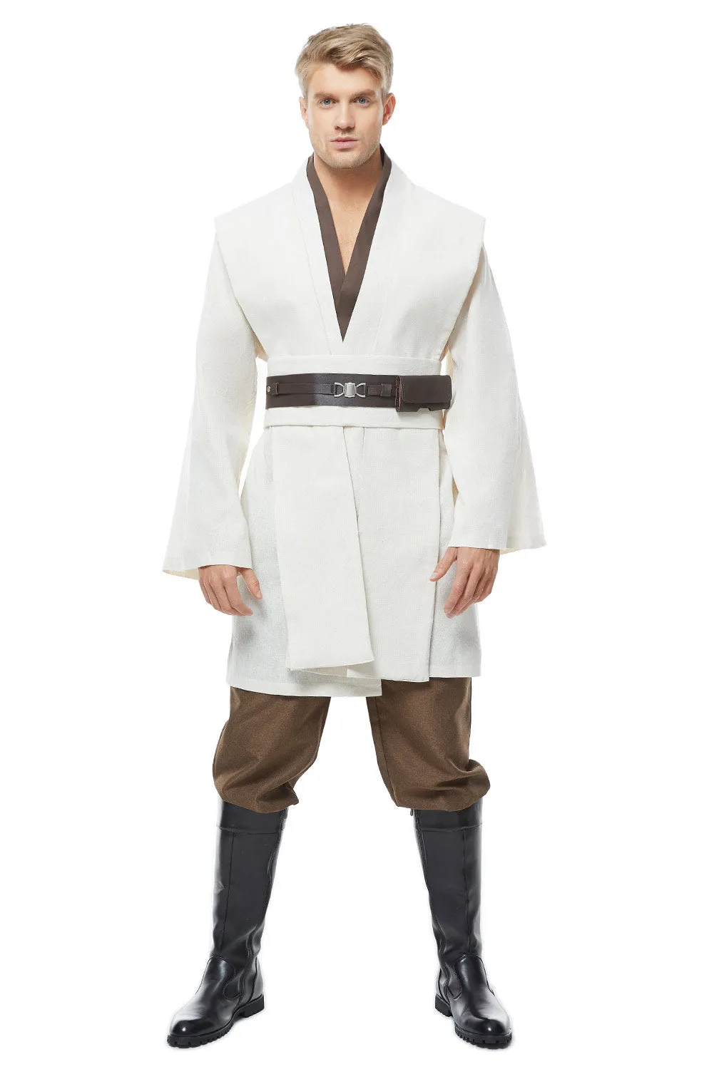 Adult Obi Wan Kenobi Jedi Robe Tunic Cosplay Costume Halloween Suit