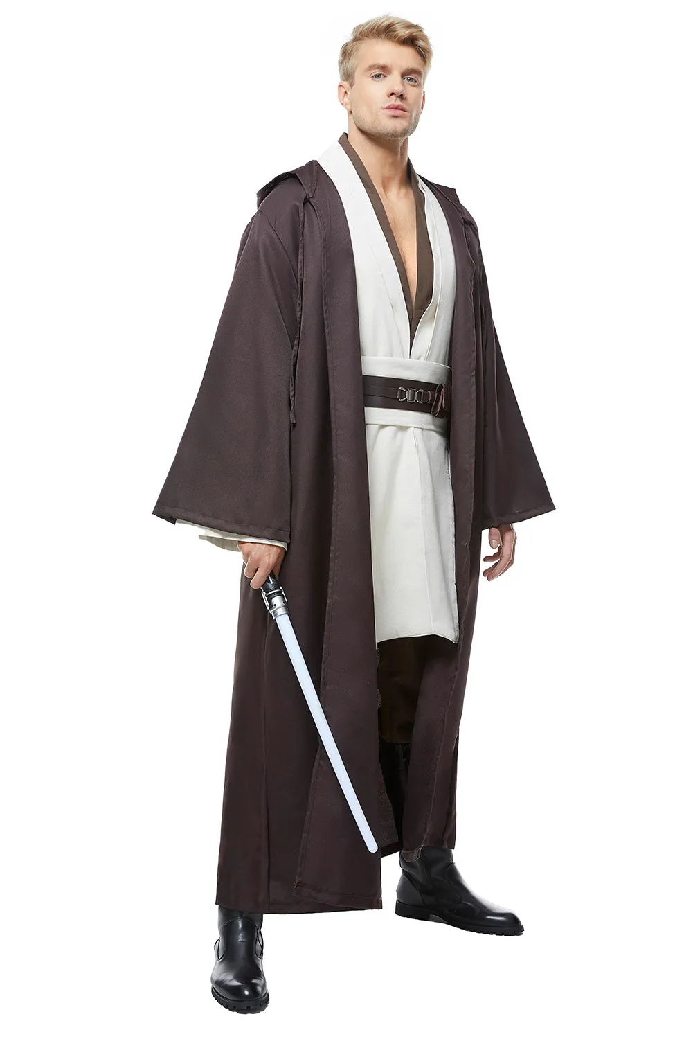 Adult Obi Wan Kenobi Jedi Robe Tunic Cosplay Costume Halloween Suit