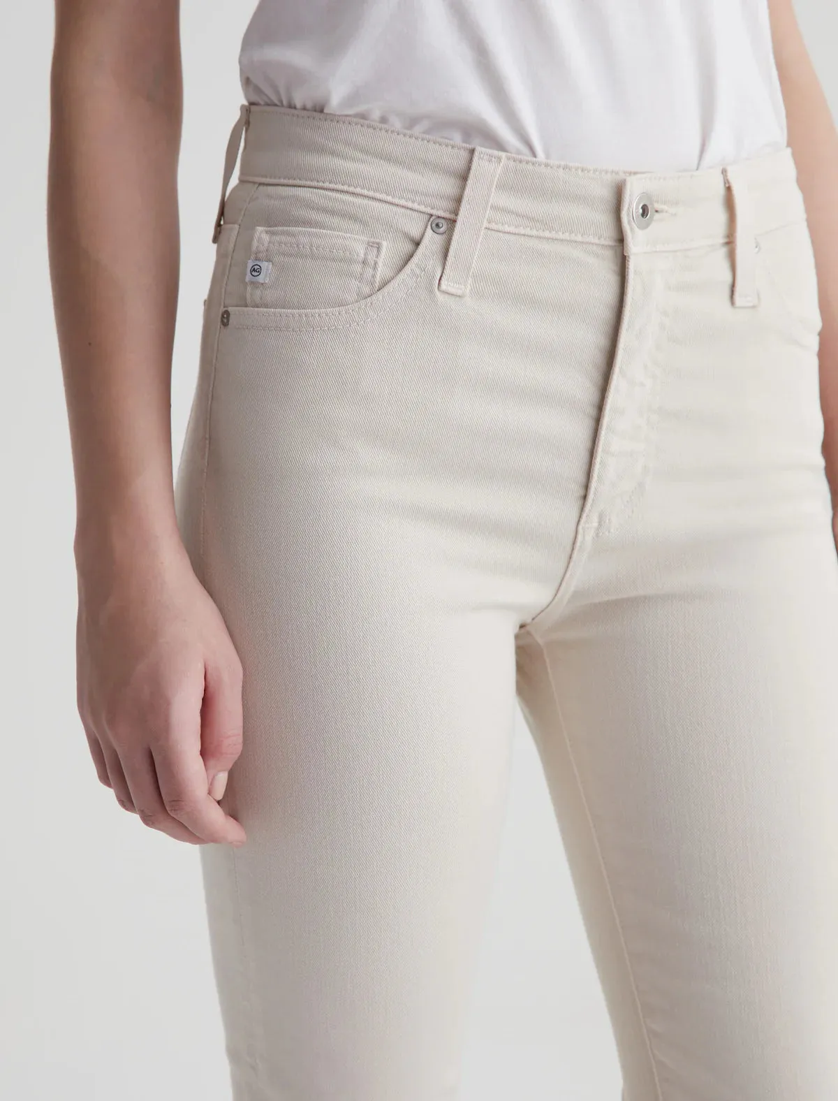 AG Denim Mari Cropped in Opal Stone