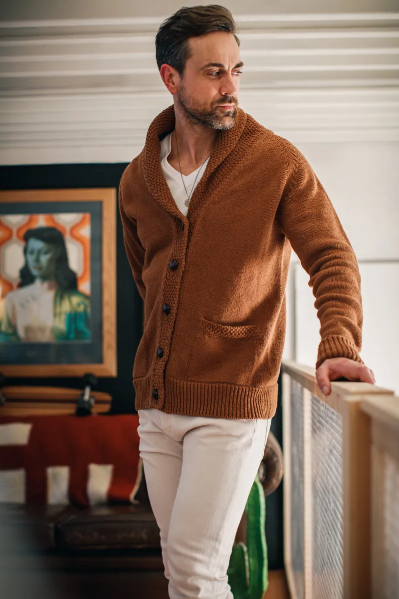 &SONS Turner Cardigan Rust