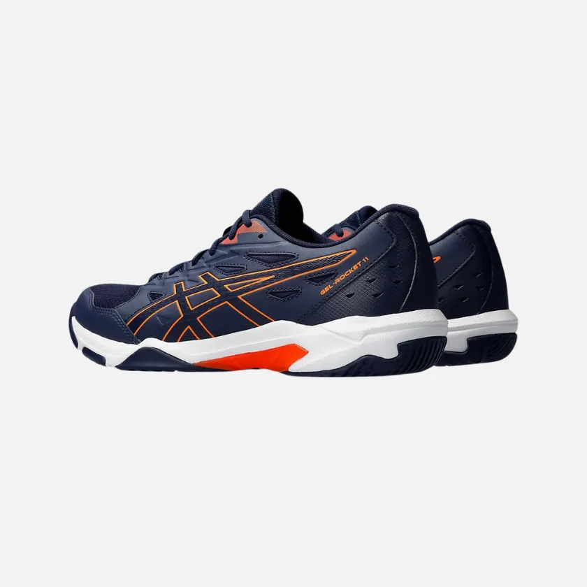 Asics GEL-ROCKET 11 Men's Badminton Shoes - Peacoat/Shocking Orange