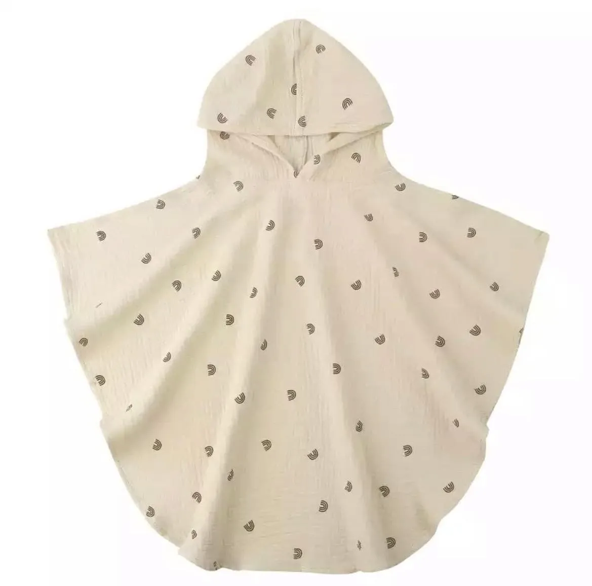 Baby Hooded Muslin Poncho