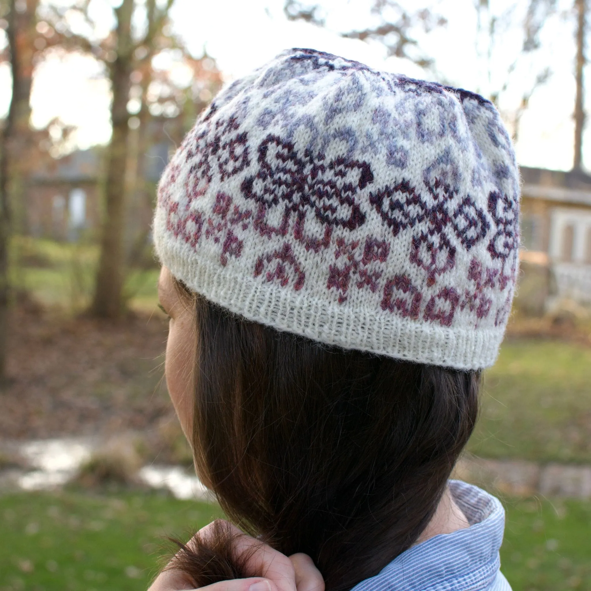 Ballachulish Beanie by Corinne Tomlinson in Jamieson's of Shetland Spindrift