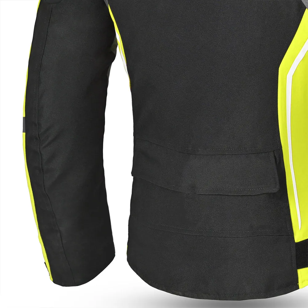 BELA Elanur Lady Textile Motorcycle Touring Jacket Black Grey Yellow