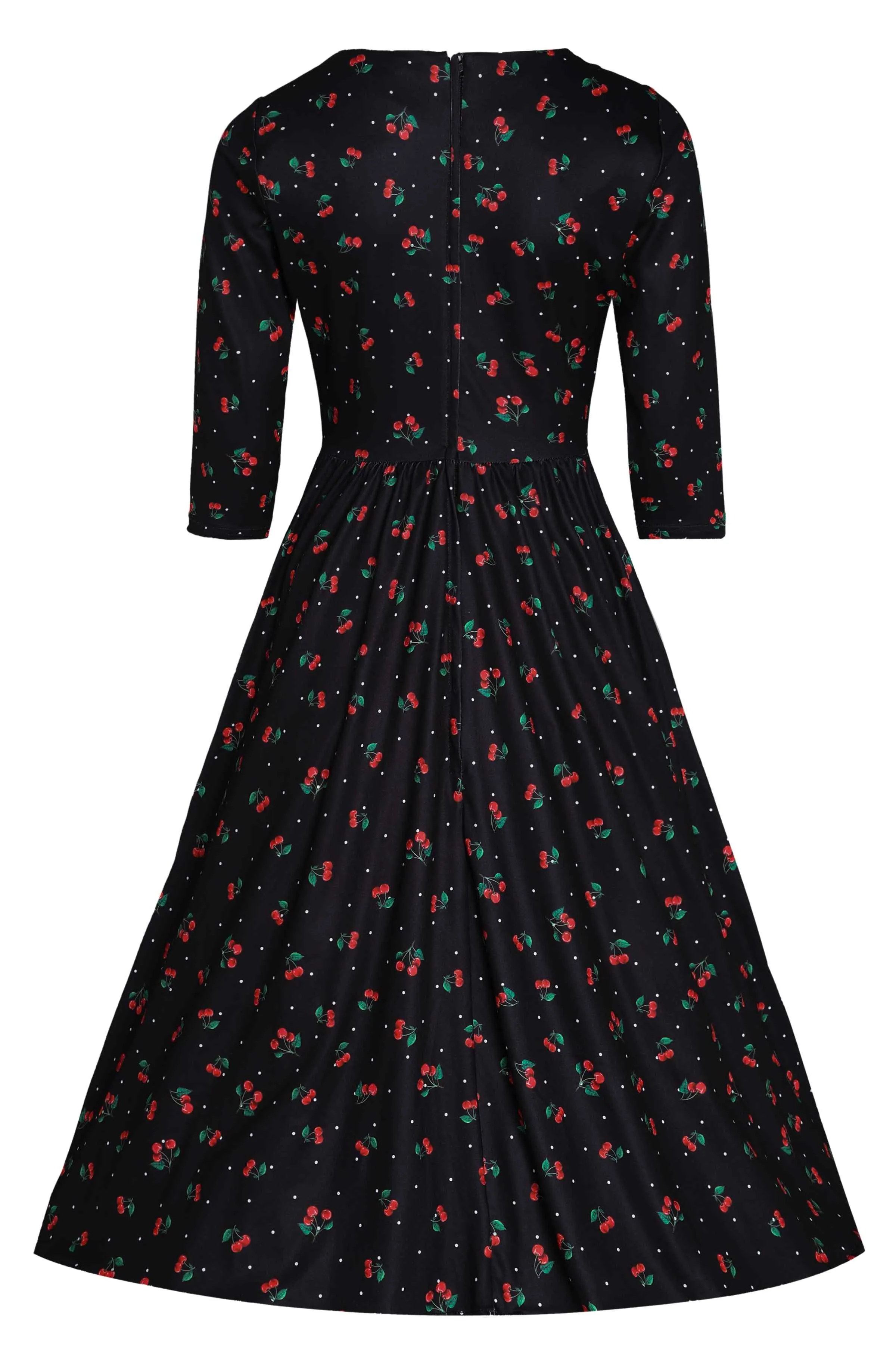 Billie Black Long Sleeved Cherry Dress