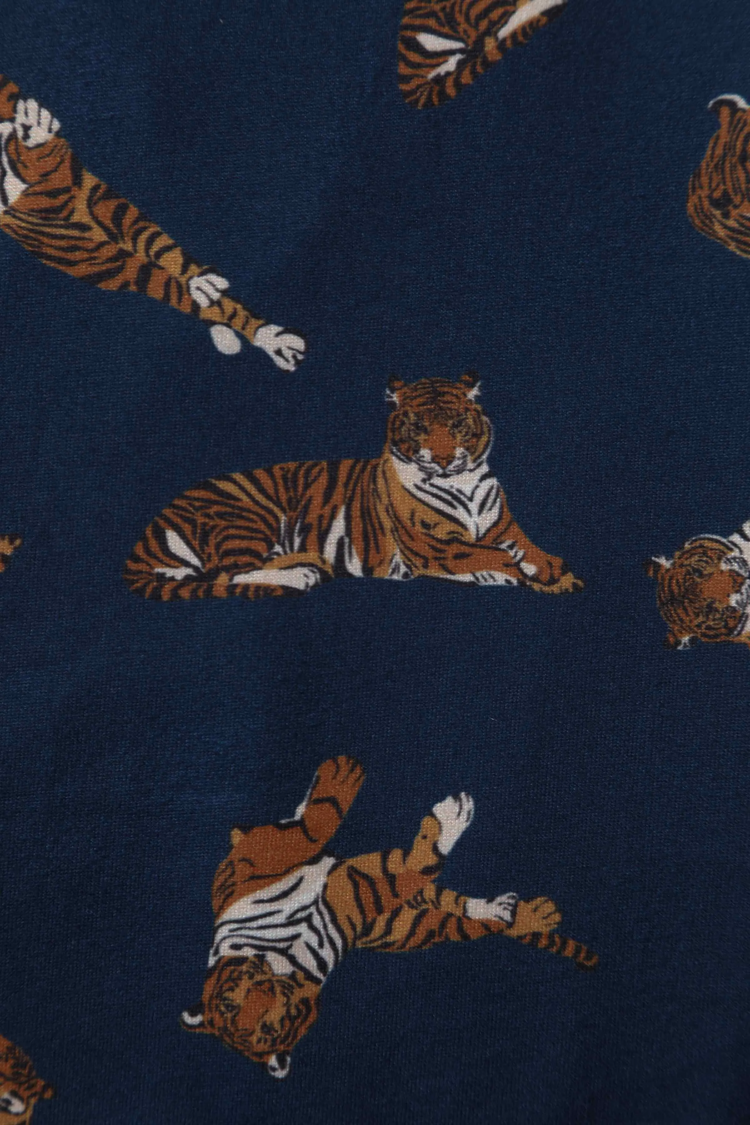 Billie Navy Blue Tiger Print Dress