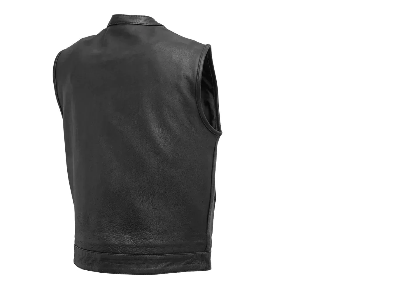 Black FIM621CDL | Top Rocker - Men's Motorcycle Leather Vest