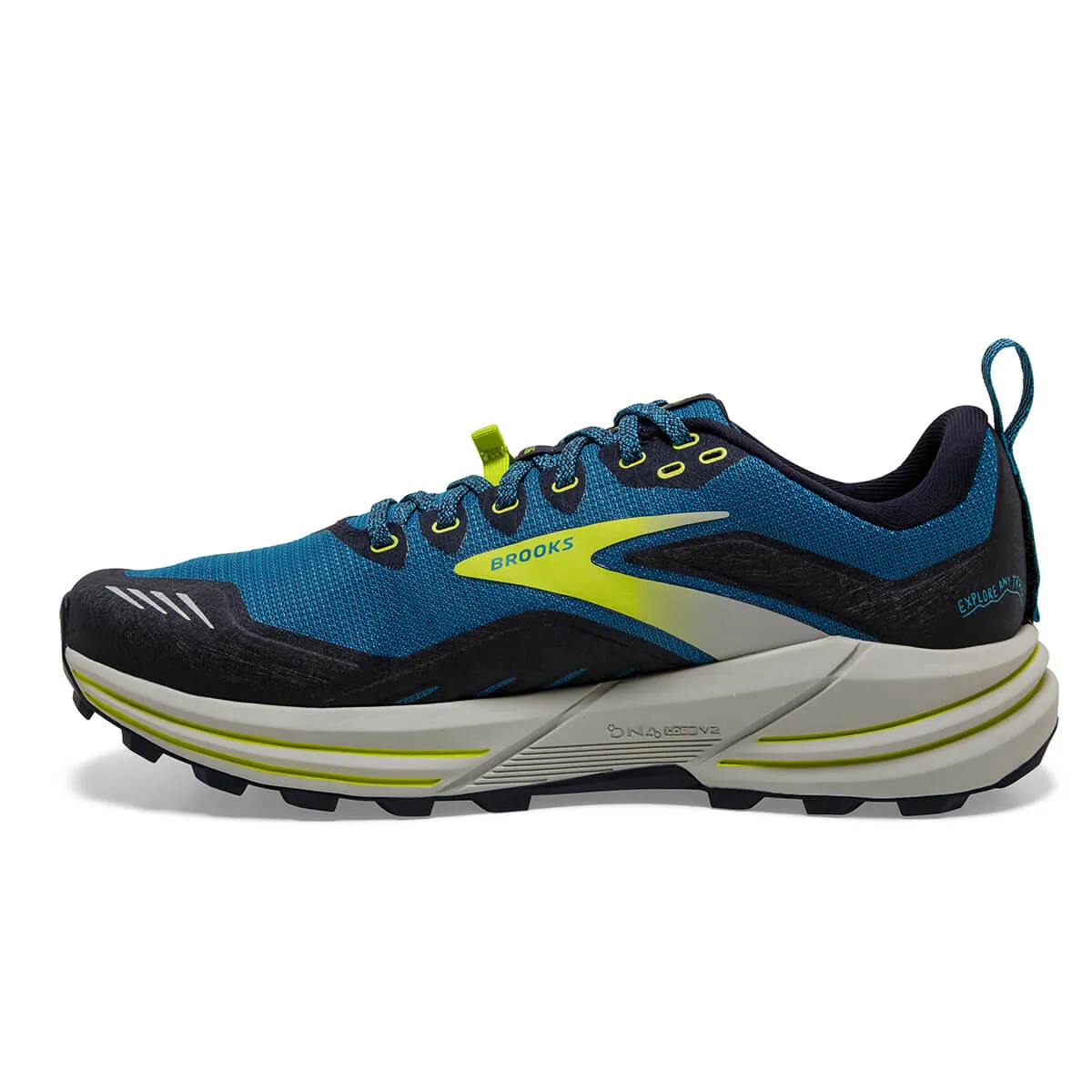 Brooks Cascadia 16 Mens | Mykonos Blue/peacoat/lime