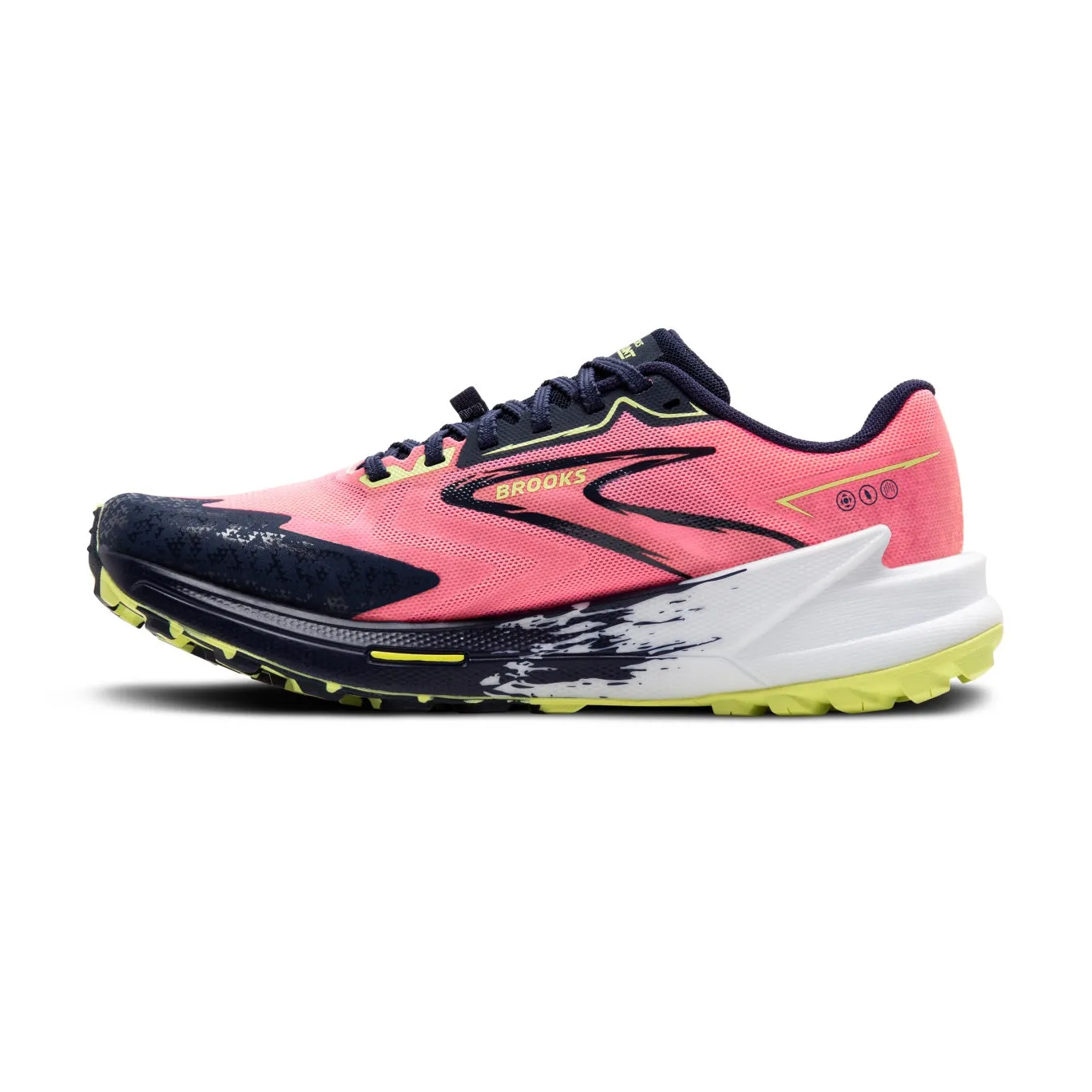 Brooks Catamount 3 | Pink / Peacoat / Sunny Lime | Womens