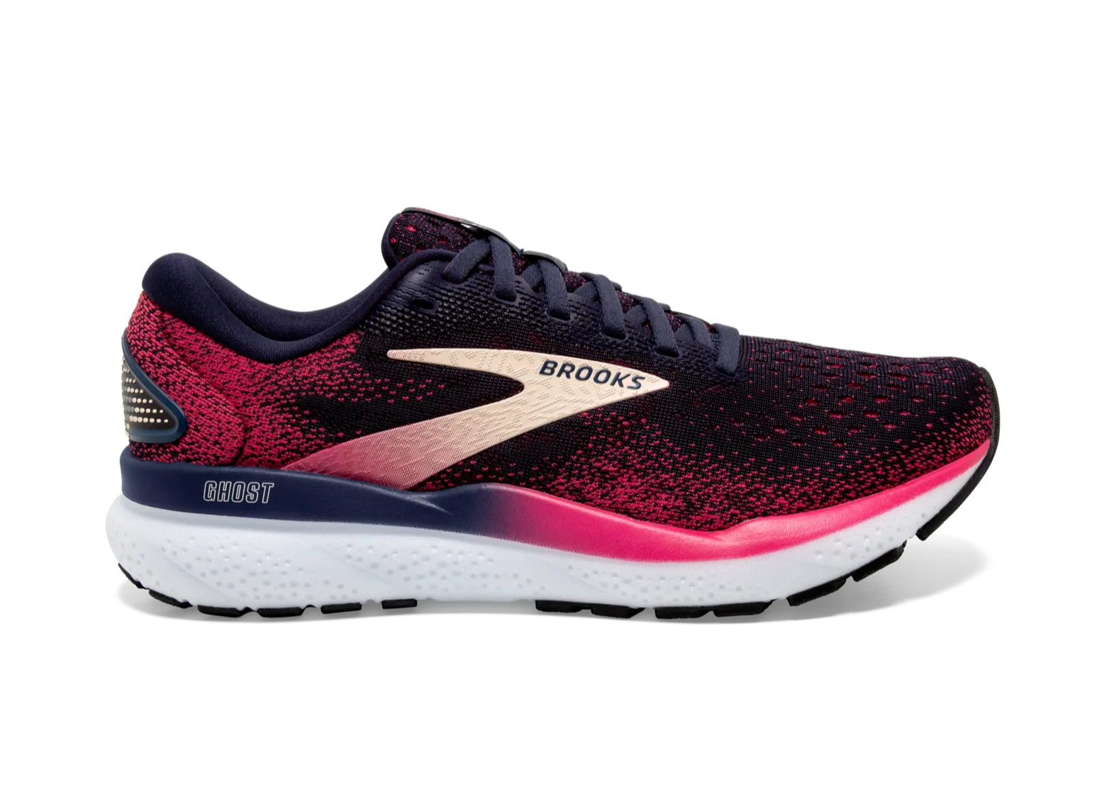 Brooks Ghost 16 (B Width) -  Peacoat/Raspberry/Apricot (Womens)