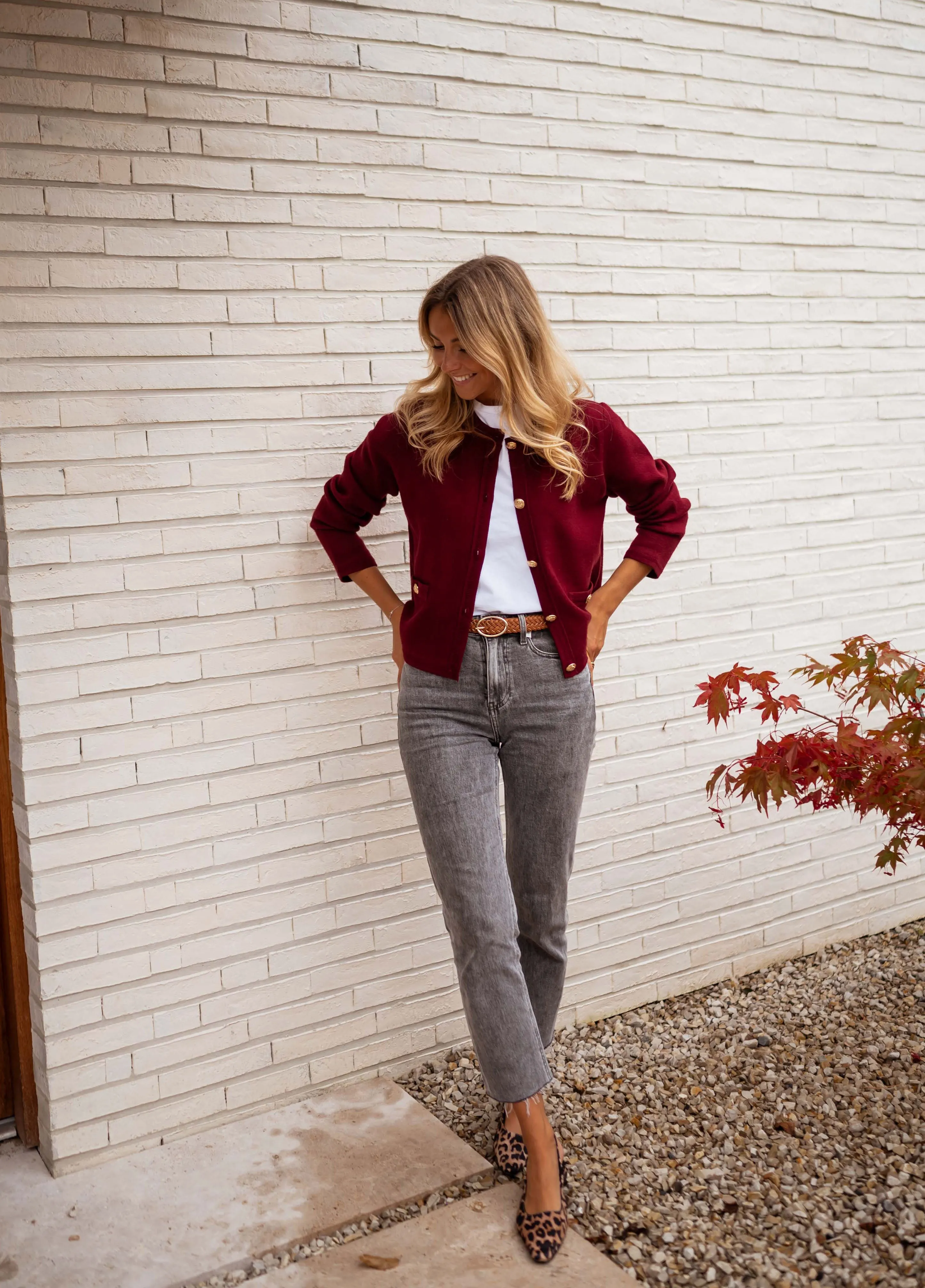 Burgundy Denysa Cardigan