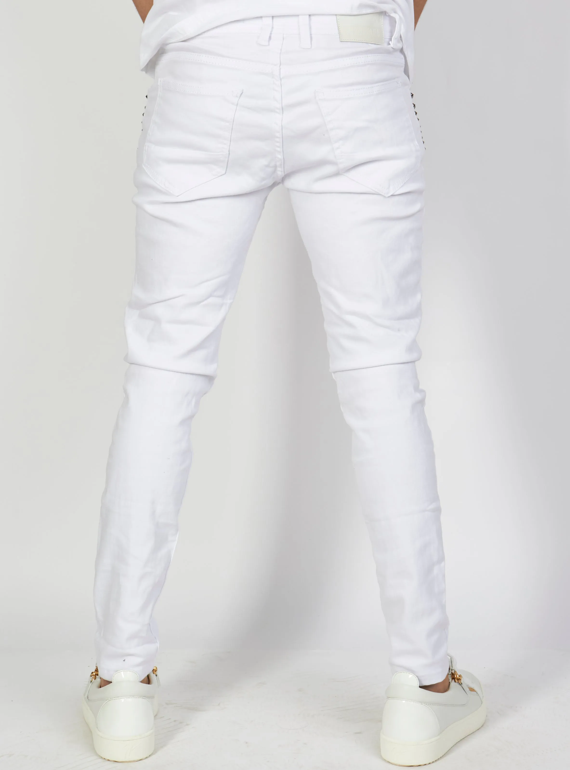 Buyer's Choice Jeans - Studs - White - 2293-10-A09