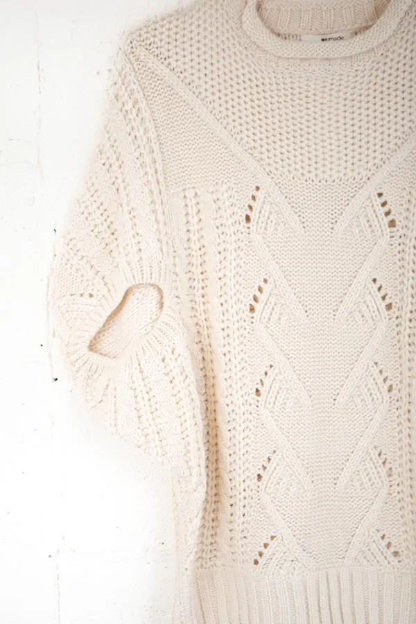 Cable Stitch Poncho Sweater