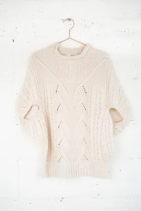 Cable Stitch Poncho Sweater