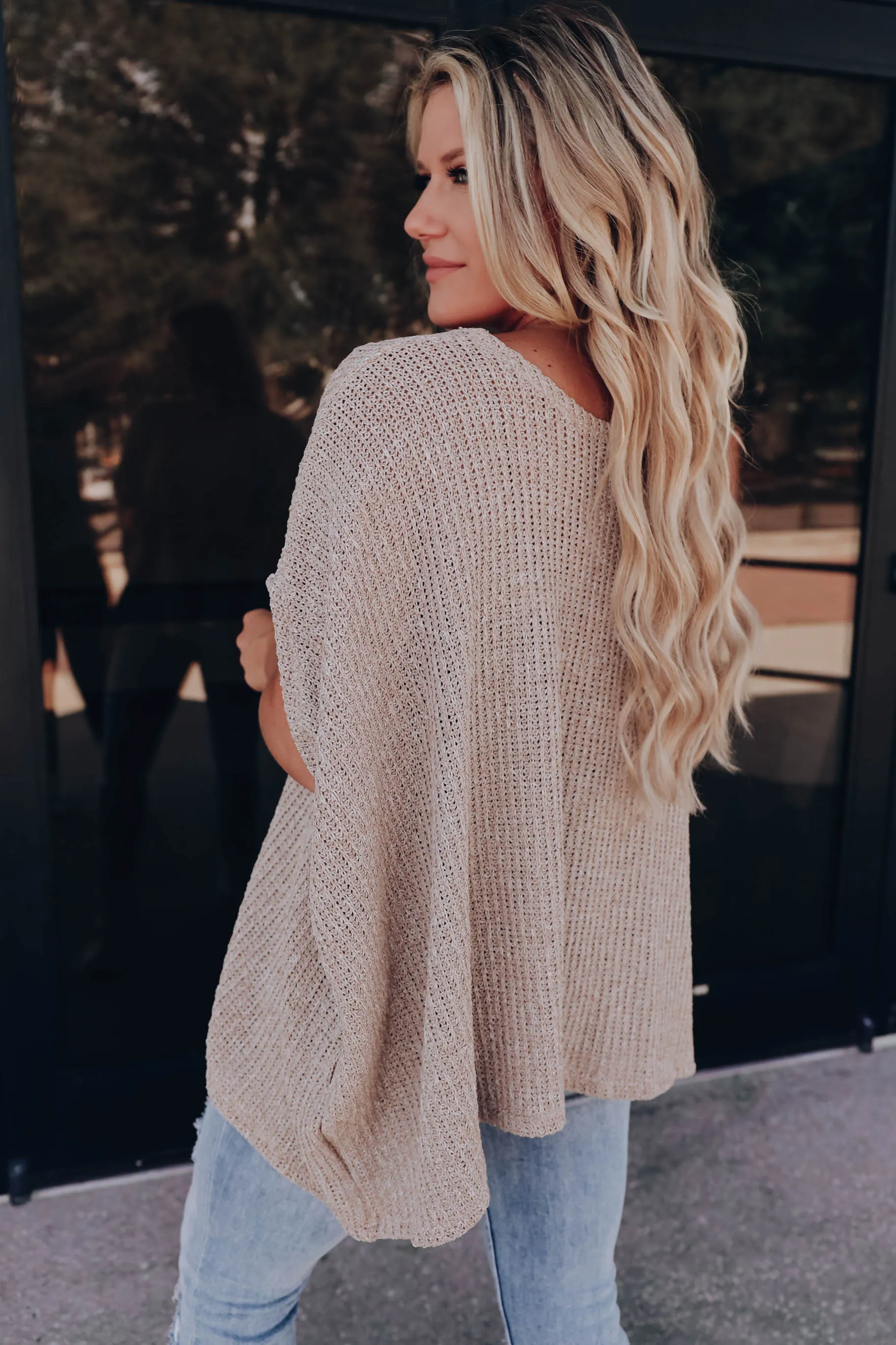 Campfire Short Sleeve Knit Poncho