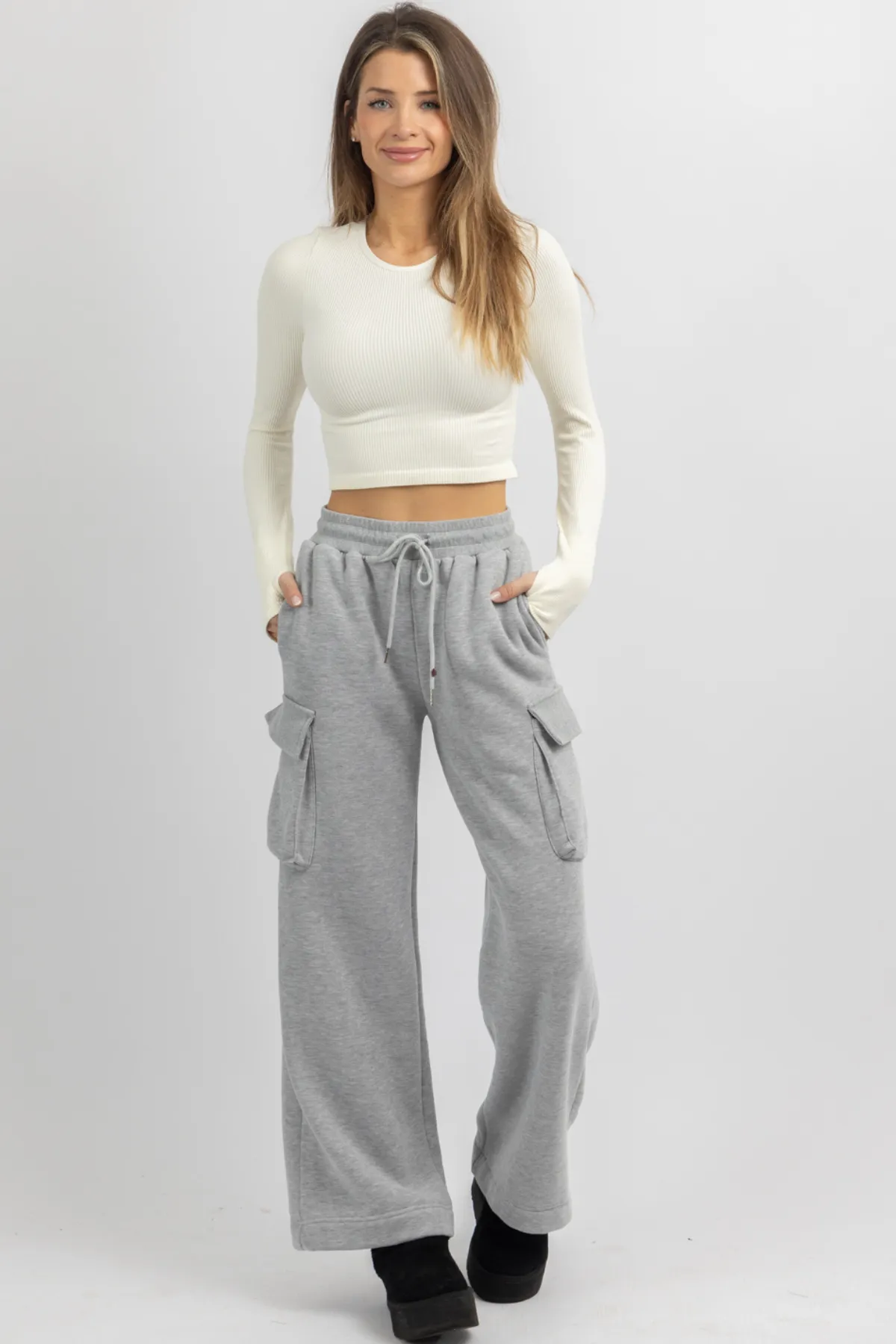 CARGO COZY FLEECE LOUNGE PANT