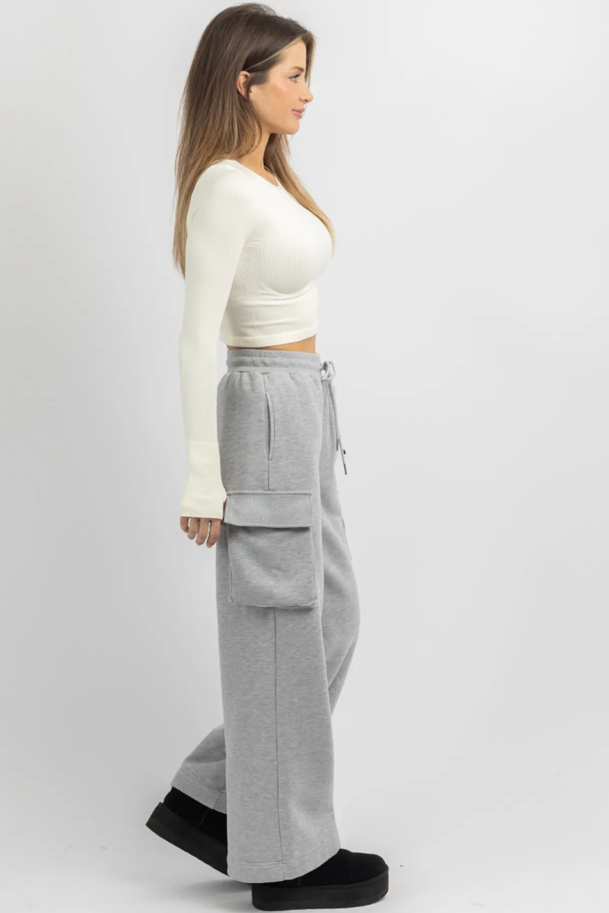 CARGO COZY FLEECE LOUNGE PANT