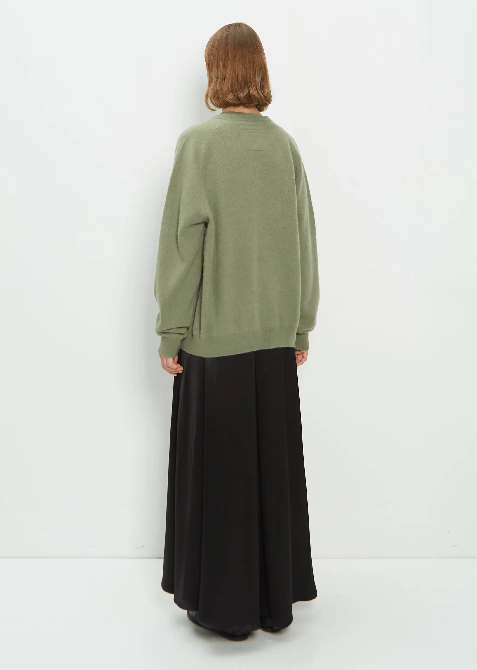 Cashmere Bomber Jacket —  Light Kale