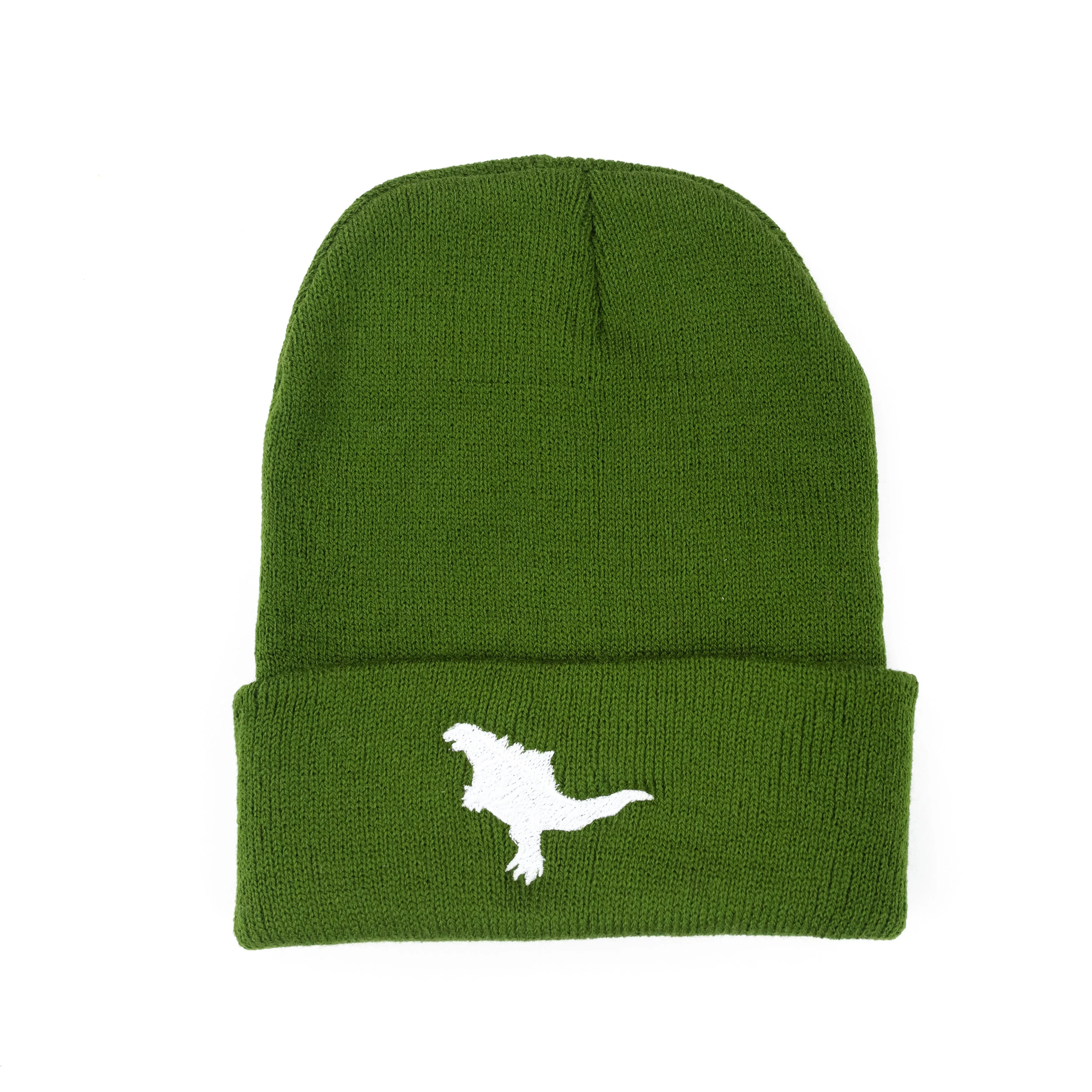 Child Beanie - Godzilla- Green w/ White