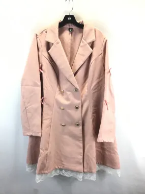 Coat Peacoat By Shein In Pink, Size: 2x