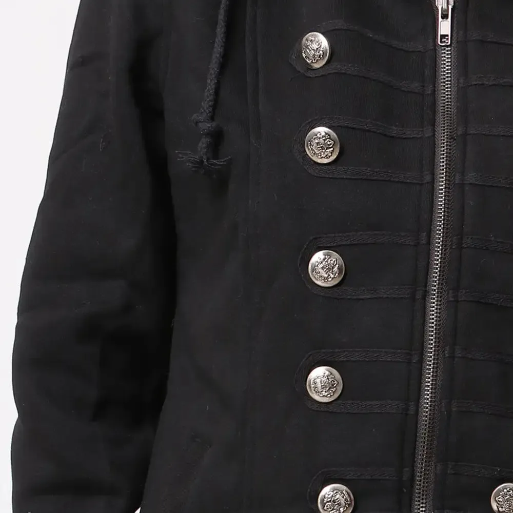 Coat with Zip and Buttons