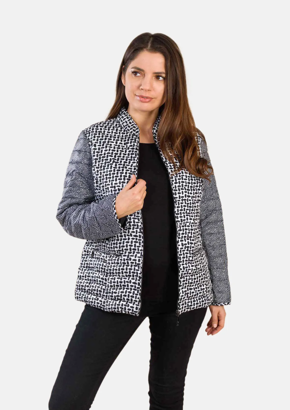 Contrasting Quilted Padded Jacket