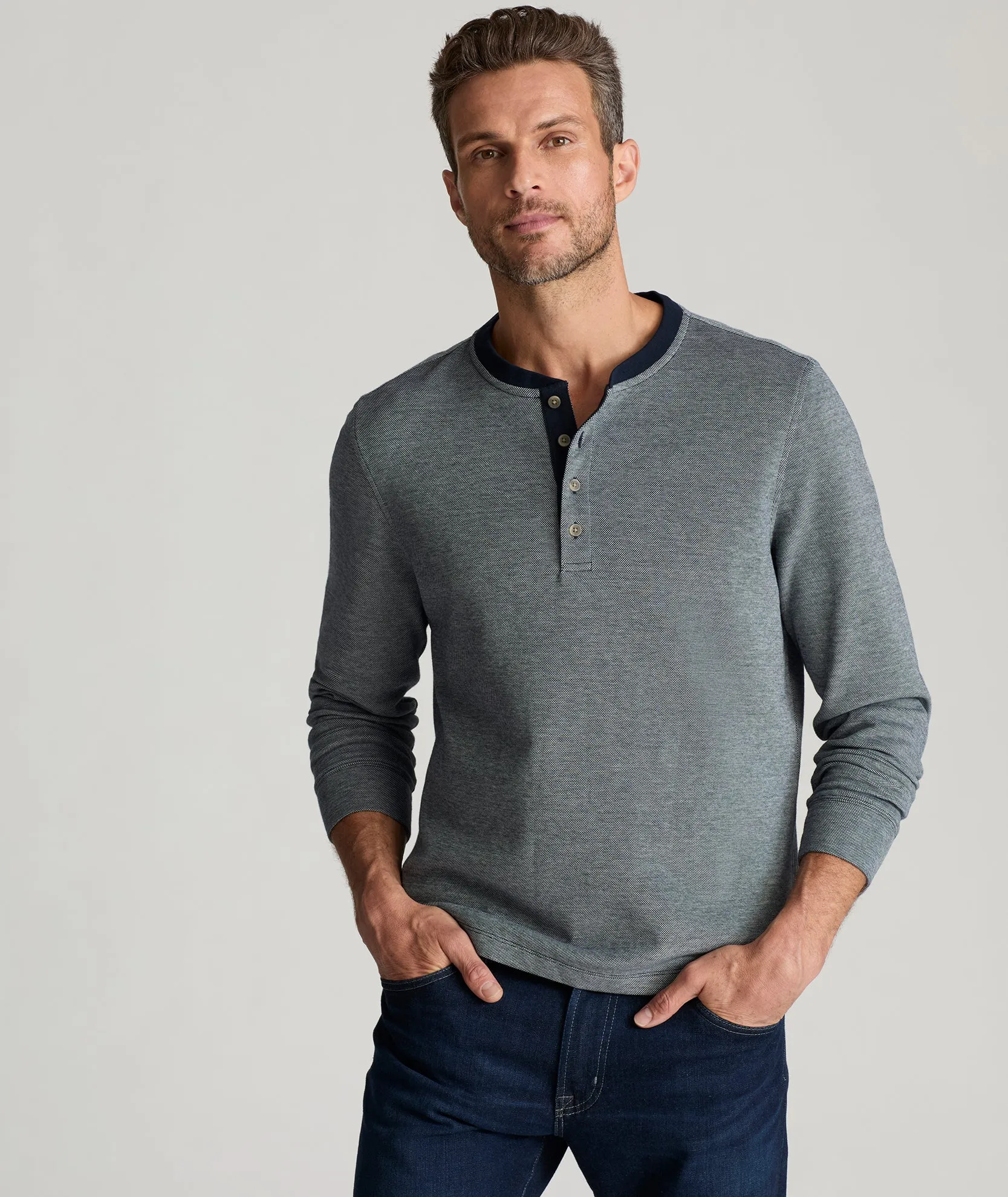 Cotton Pique Henley