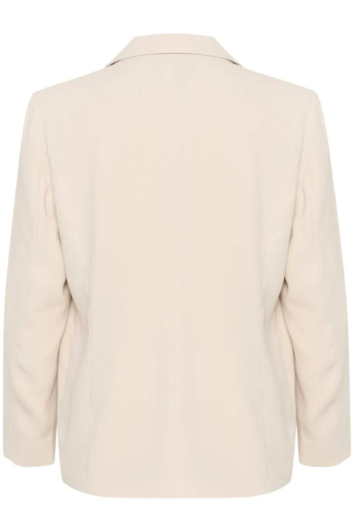 CREAM LONG SLEEVE BLAZER