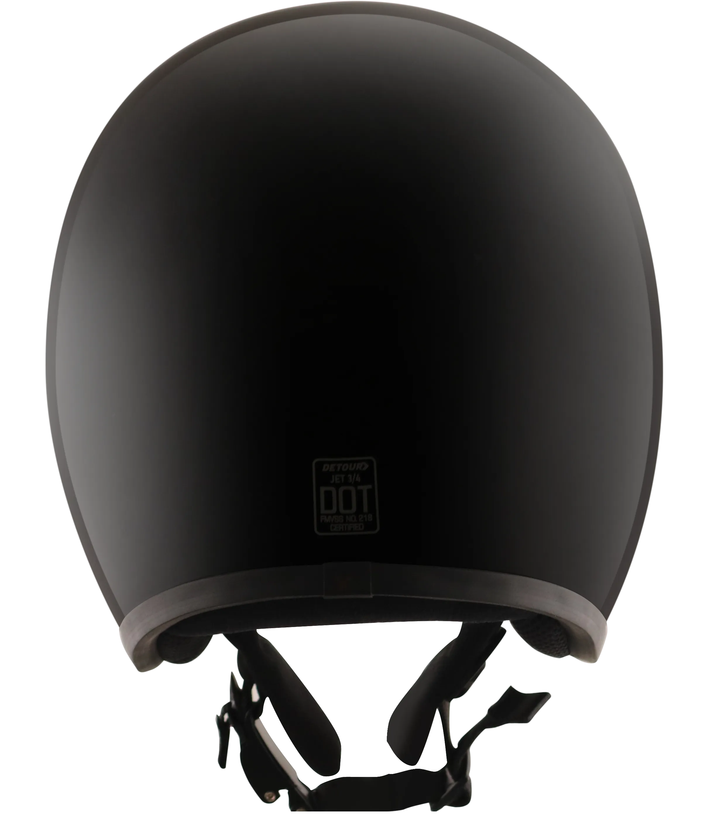 Detour Helmets D.O.T. Flat Black 3/4 Helmet for Motorcycle Riders with Visor