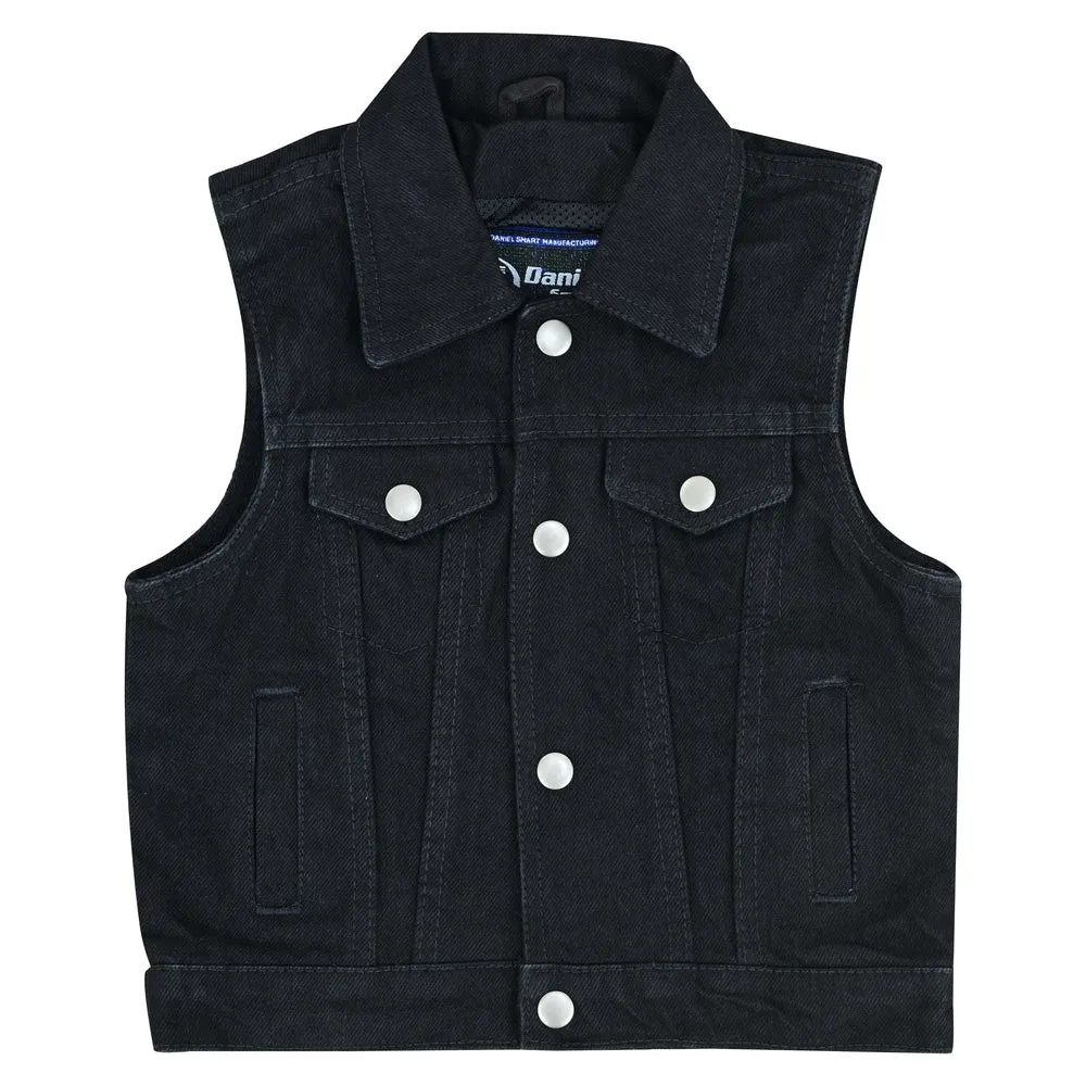 DM1611 Kids Denim Dreamer Black Vest