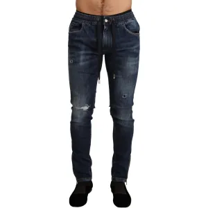 Dolce & Gabbana Elegant Dark Blue Skinny Jeans