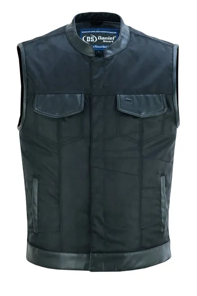 DS689 CONCEALED SNAP CLOSURE, TEXTILE MATERIAL, SCOOP COLLAR & HIDDEN ZIPPER