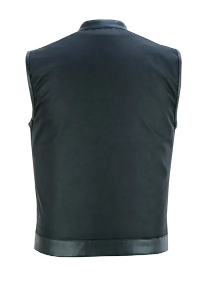 DS689 CONCEALED SNAP CLOSURE, TEXTILE MATERIAL, SCOOP COLLAR & HIDDEN ZIPPER