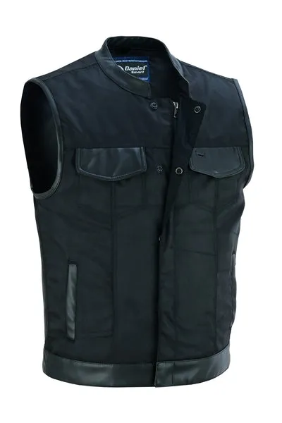 DS689 CONCEALED SNAP CLOSURE, TEXTILE MATERIAL, SCOOP COLLAR & HIDDEN ZIPPER