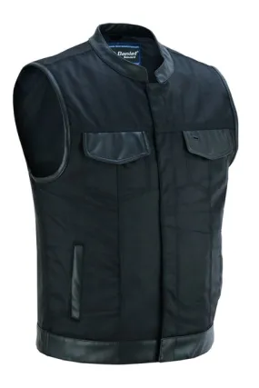 DS689 CONCEALED SNAP CLOSURE, TEXTILE MATERIAL, SCOOP COLLAR & HIDDEN ZIPPER