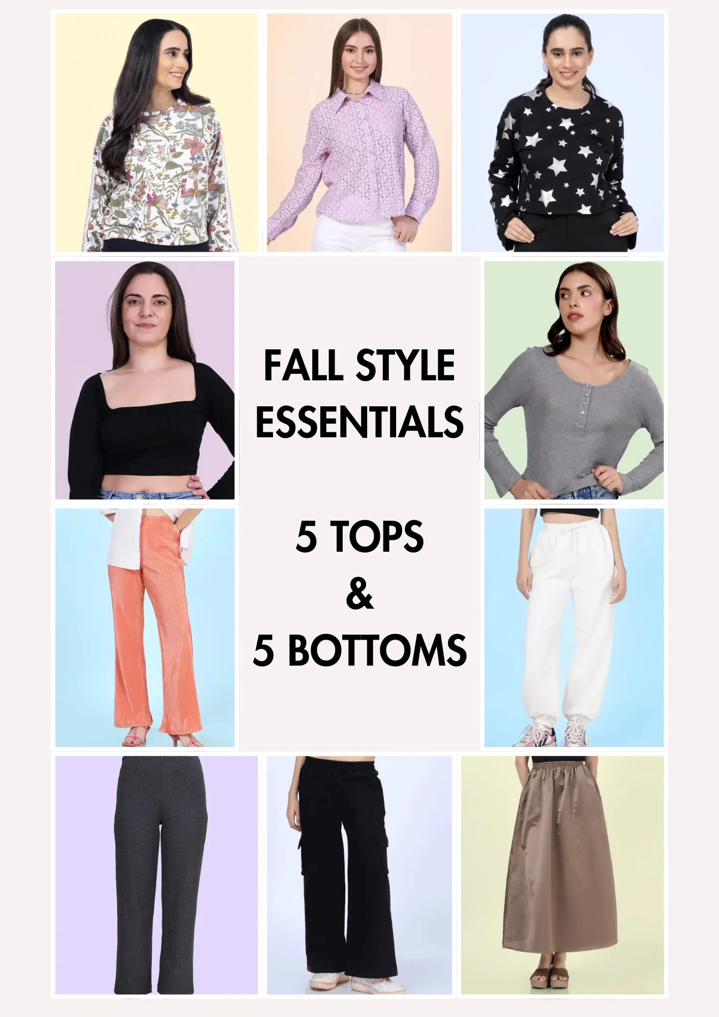 Fall Style Essentials - 5 Tops & 5 Bottoms Sewing Patterns