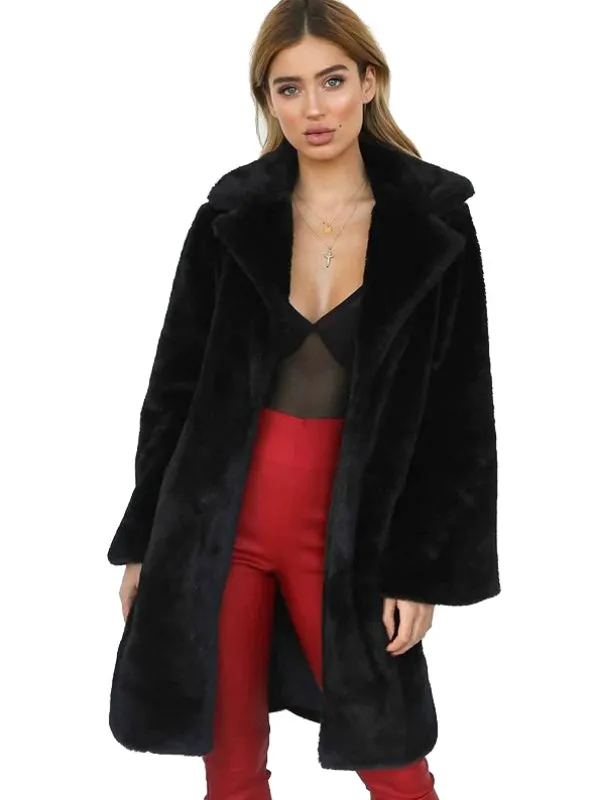 Faux Fur Coats Jackets Women Autumn Winter Rabbit Fur