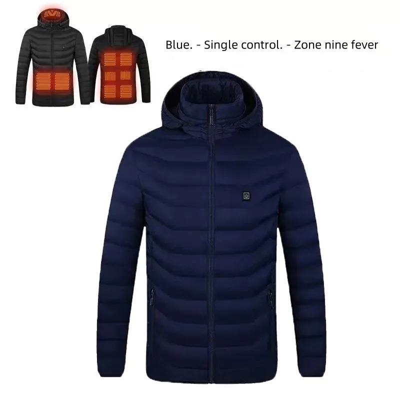 FFOrder Electric Cotton-Padded Jacket Usb Power Supply Dual Control Switch Intelligent Warm Men With Cotton-Padded Jacket Men