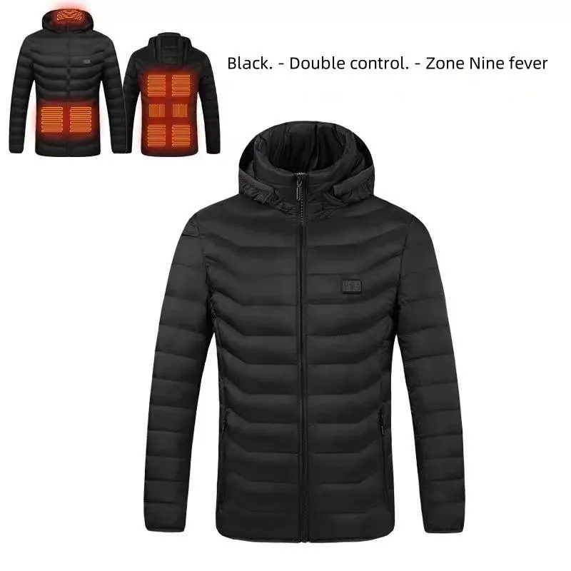 FFOrder Electric Cotton-Padded Jacket Usb Power Supply Dual Control Switch Intelligent Warm Men With Cotton-Padded Jacket Men