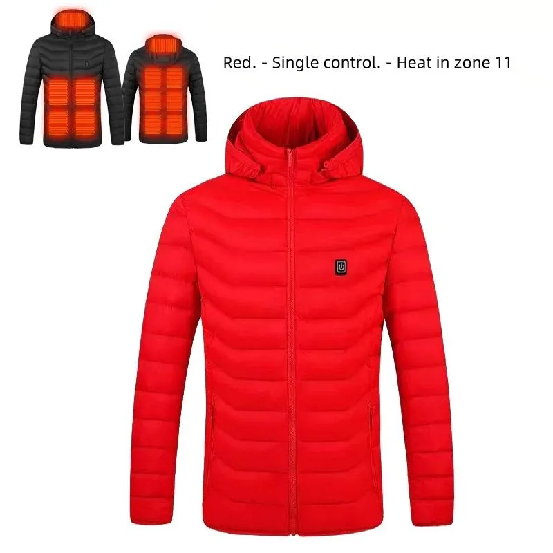 FFOrder Electric Cotton-Padded Jacket Usb Power Supply Dual Control Switch Intelligent Warm Men With Cotton-Padded Jacket Men