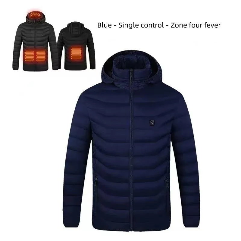 FFOrder Electric Cotton-Padded Jacket Usb Power Supply Dual Control Switch Intelligent Warm Men With Cotton-Padded Jacket Men