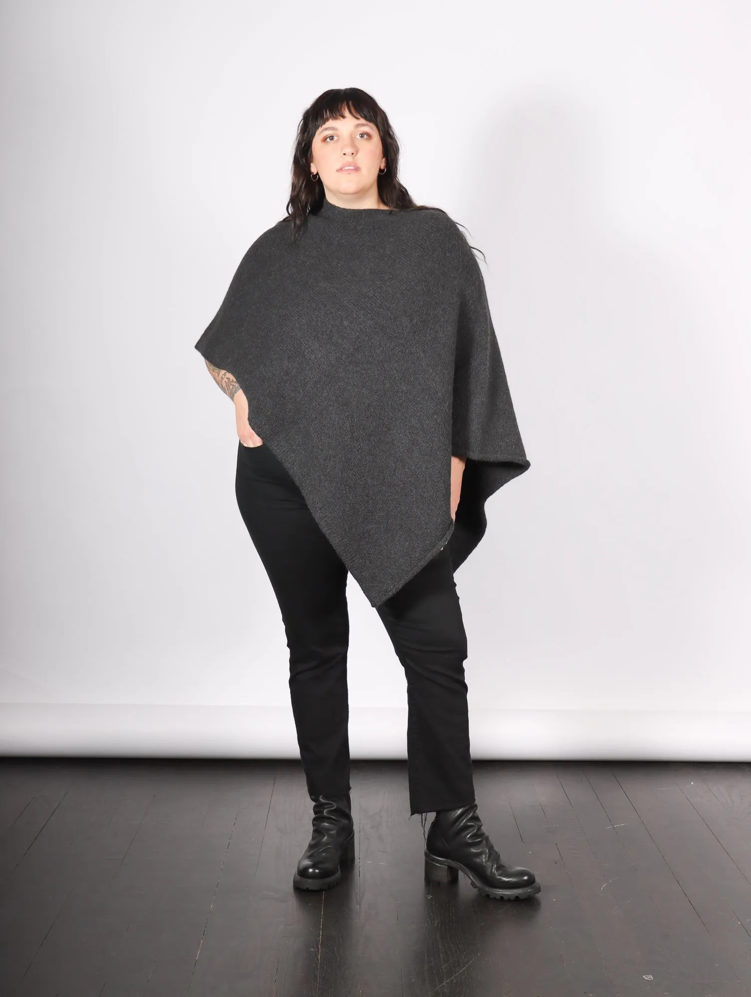 Fold Poncho in Ink by Lauren Manoogian