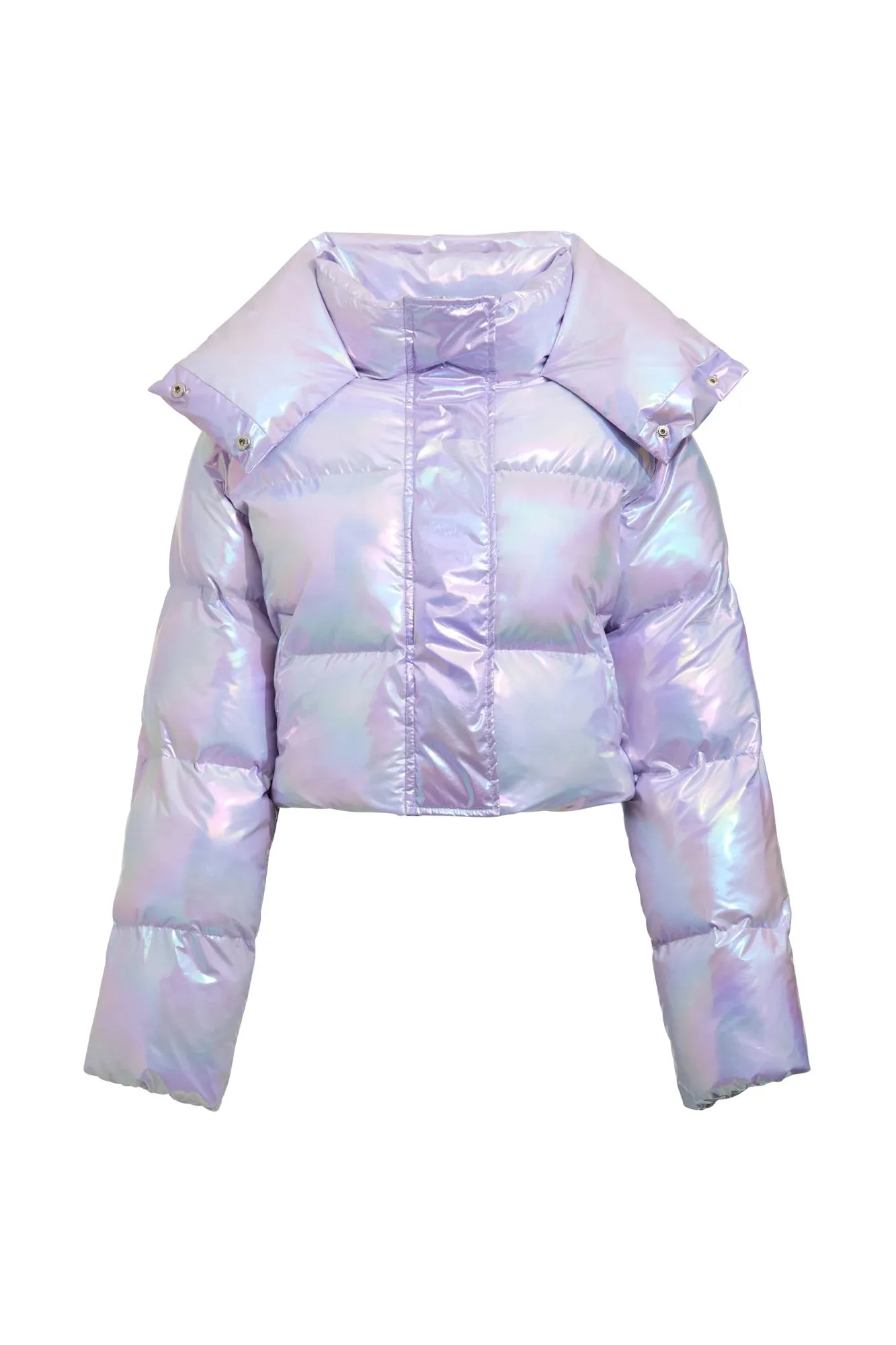 Fractals Puffer Jacket | Frosted Lilac