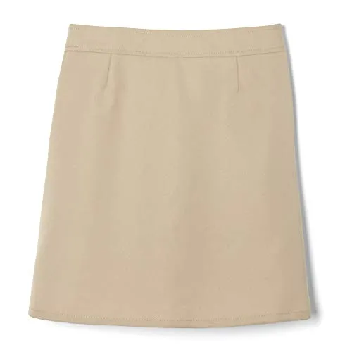 French Toast Girls' Two-Tab Pleated Scooter Skirt, Khaki, 7