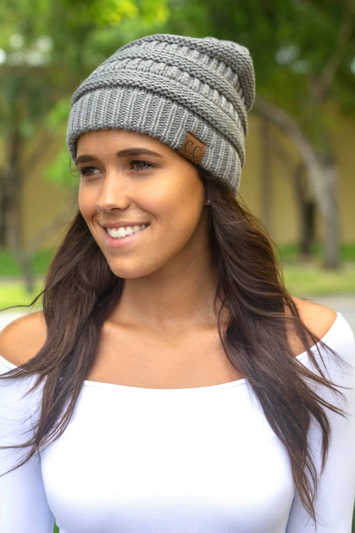 Gray Knit Beanie