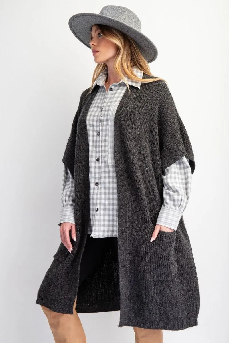 Grey Heart Cardigan